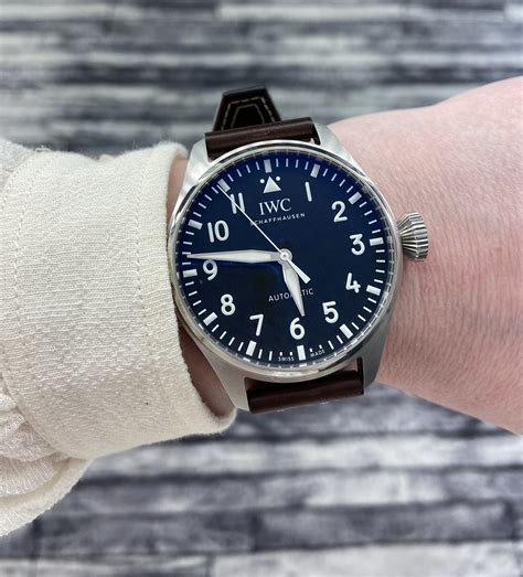 iwc big pilot 43 on wrist|iwc big pilot 43 review.